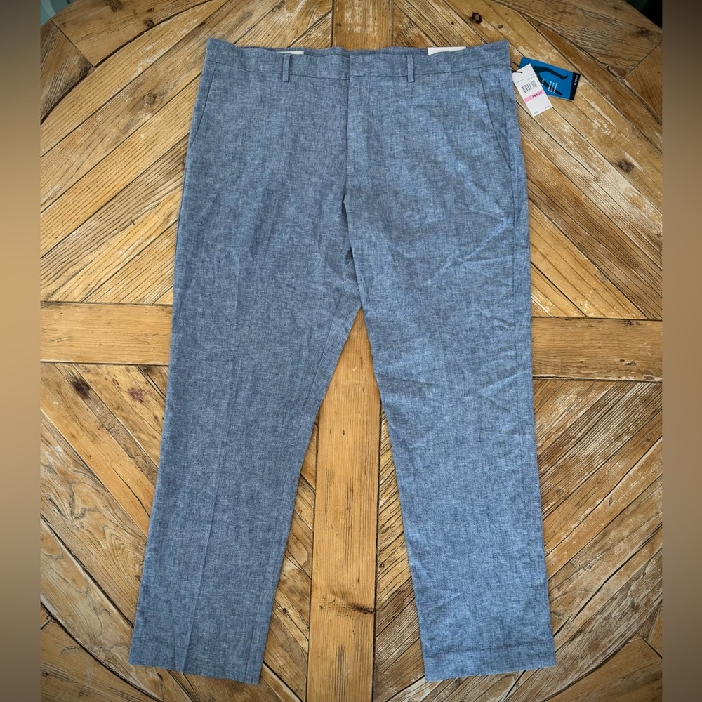 Brand New Perry Ellis Bay Blue Slim Fit Pants 38 x 30